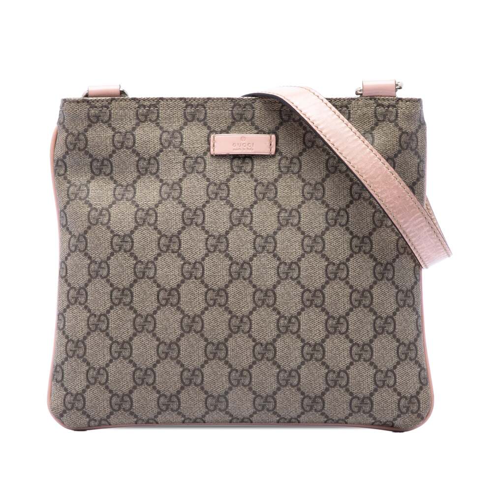 Gucci Zip Top Messenger Bag Gg Coated #311564G74B